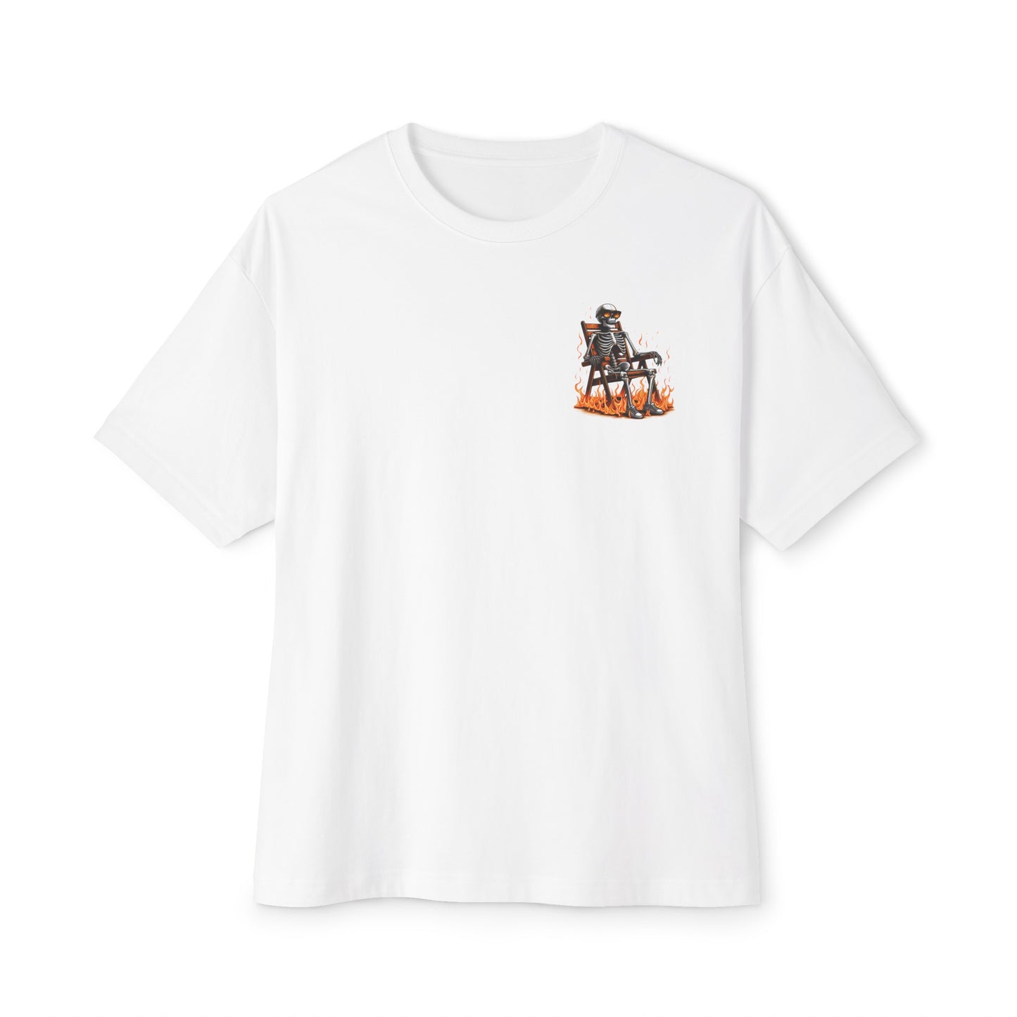 Fire Skeleton Unisex Oversized Tee