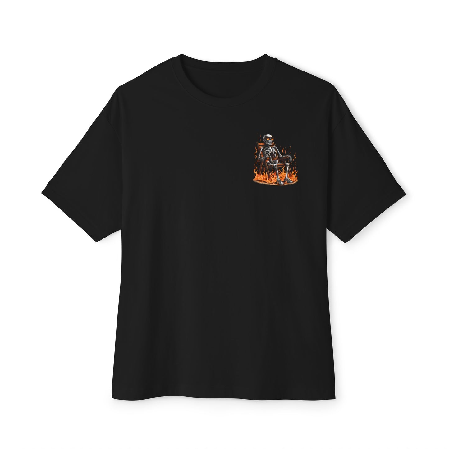 Fire Skeleton Unisex Oversized Tee