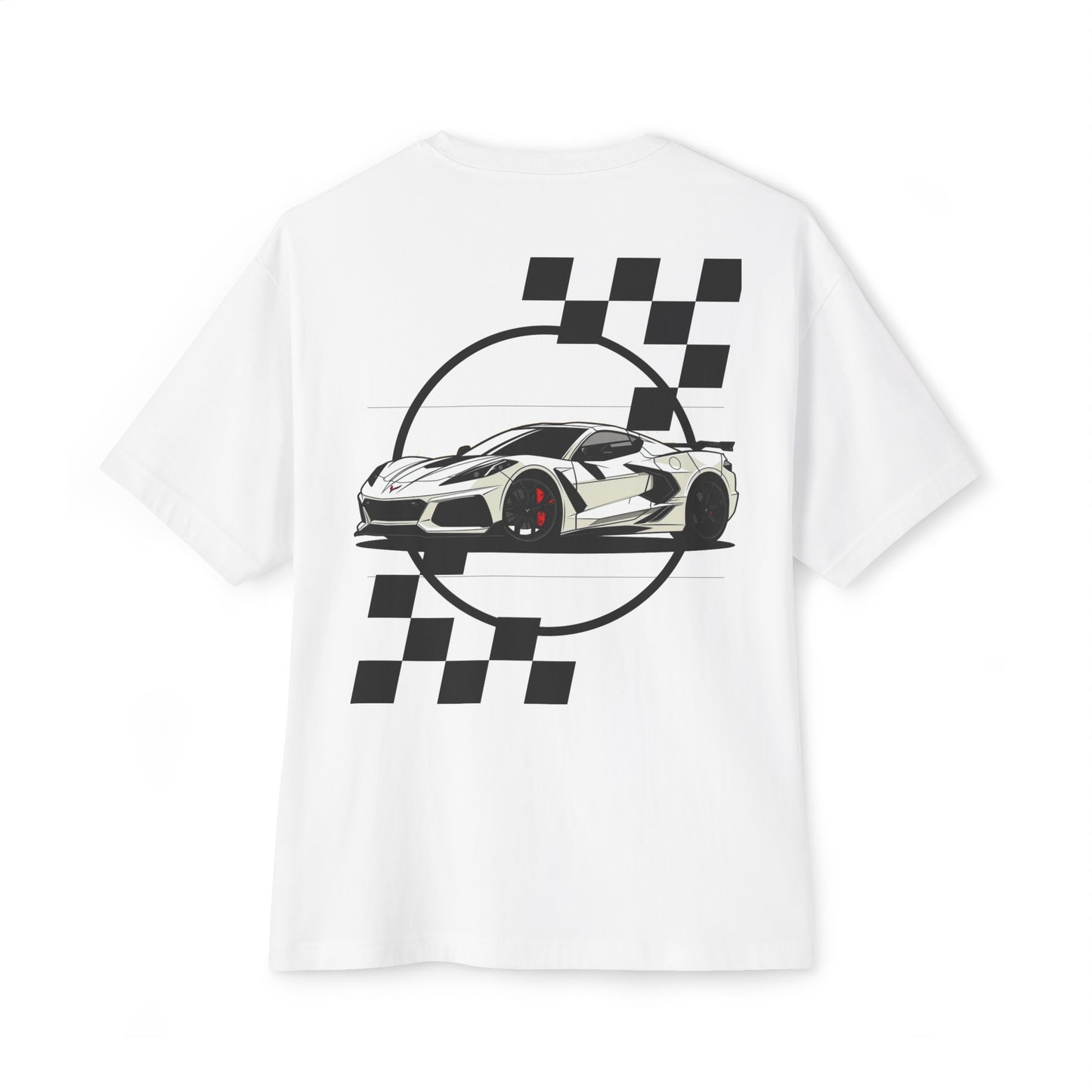 White Corvette Oversized Tee