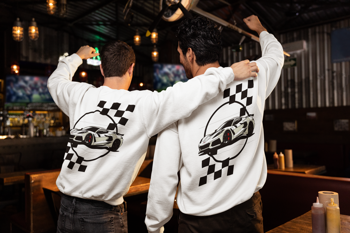 White Corvette Crewneck Sweatshirt