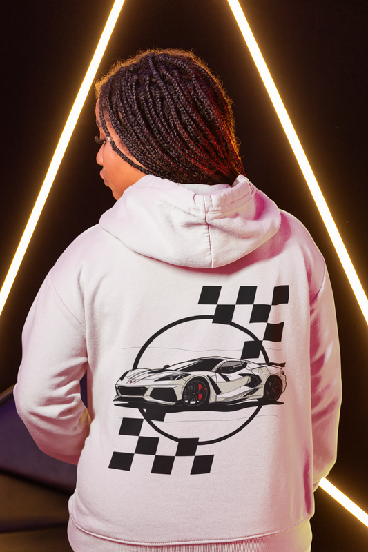 White Corvette Champion Hoodie