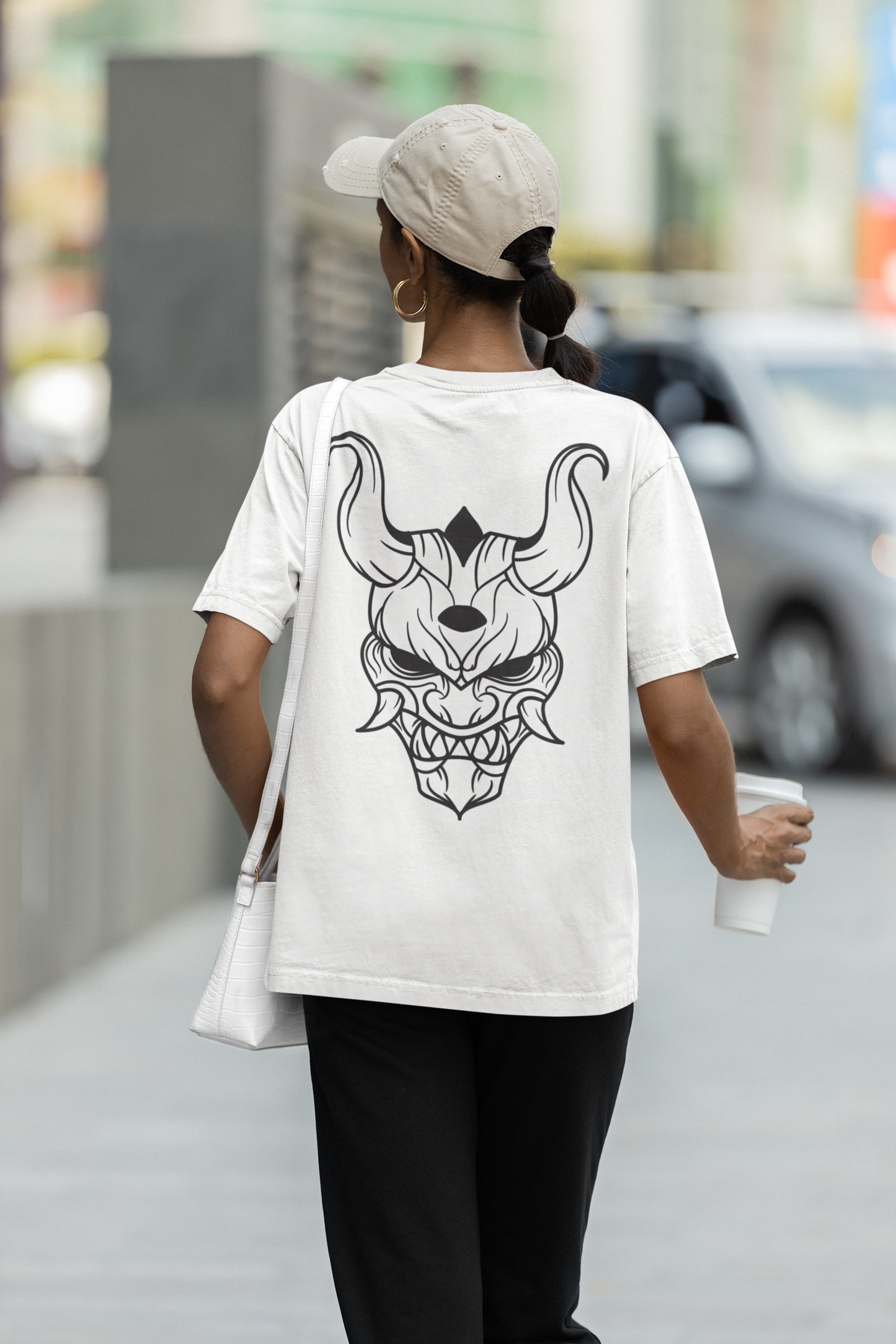 Demon Mask Unisex Oversized Tee