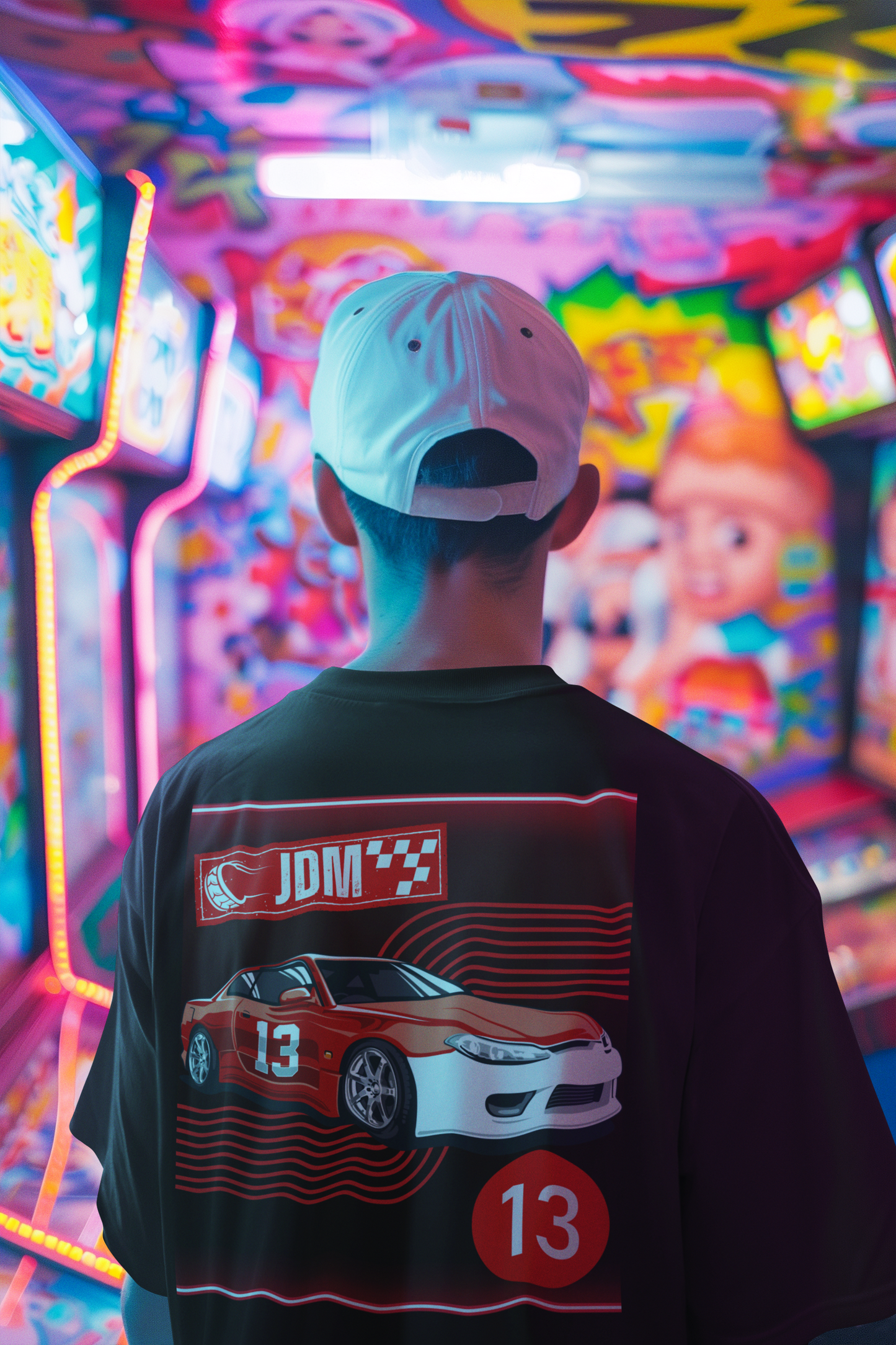 JDM Red 13 Oversized Tee