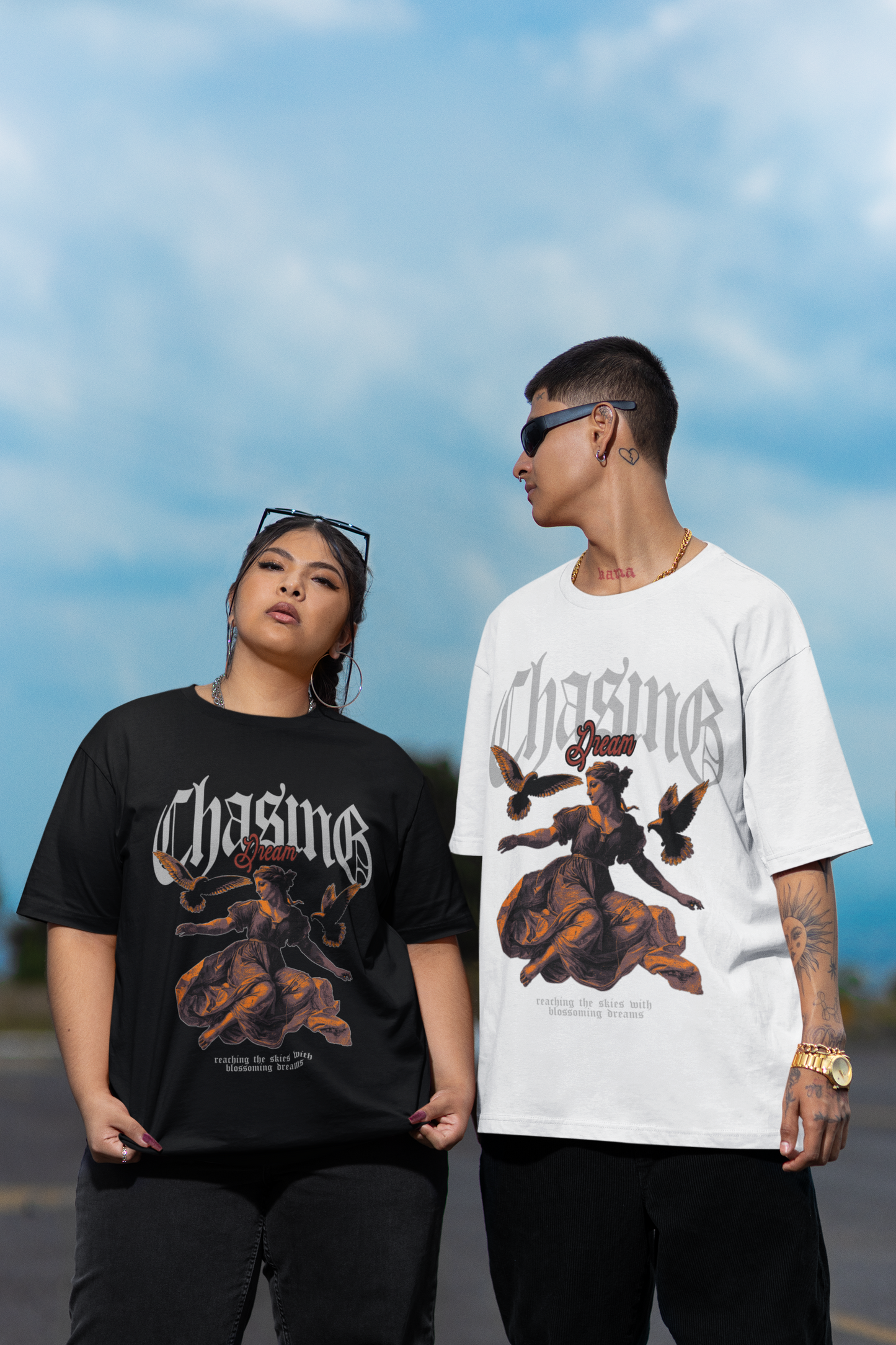 Chasing Dream Streetwear Oversized Tee